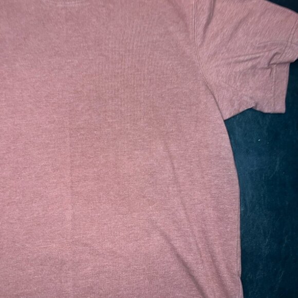 Eddie Bauer Men Large Solid‎ Copper Orange Short Sleeve Cotton Blend Shirt (GS1) - Picture 3 of 6